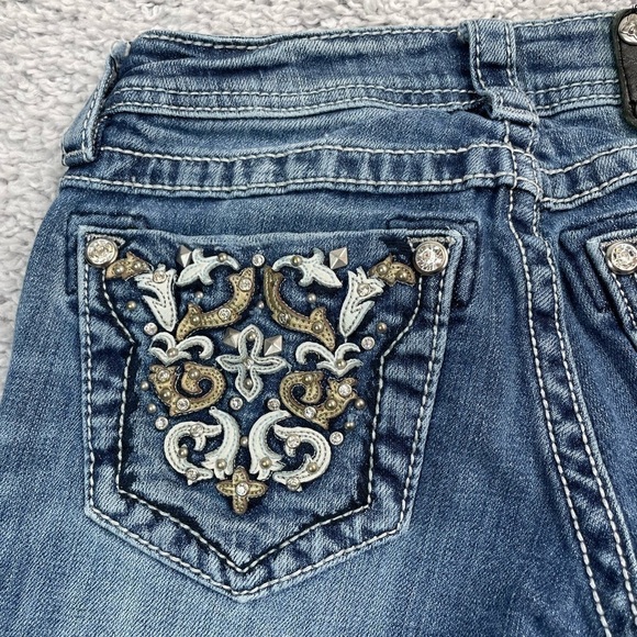 Miss Me Jeans Womens 25 Signature Cuffed Capri Style # JP5395P2 Pedal Pushers - Picture 6 of 6